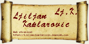 Ljiljan Kaplarović vizit kartica